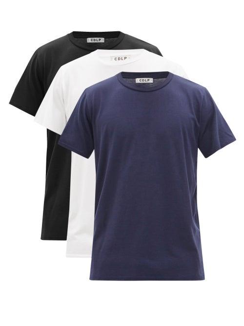 Mens Basics Cdlp - Pack Of Three Lyocell-blend Jersey T-shirts - Mens - Multi