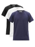 Mens Basics Cdlp - Pack Of Three Lyocell-blend Jersey T-shirts - Mens - Multi