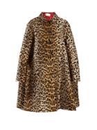 Sara Battaglia Leopard-print Brocade Coat