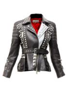 Matchesfashion.com Alexander Mcqueen - Studded Leather Biker Jacket - Womens - Black Multi