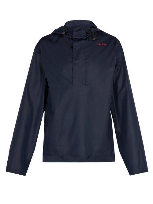 Matchesfashion.com Wales Bonner - Hooded Windbreaker Jacket - Mens - Navy