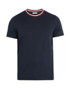 Moncler Contrast-neck Cotton-jersey T-shirt