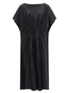 Matchesfashion.com Birkenstock X Toogood - The Mudlark Drawstring-waist Cotton Dress - Womens - Black
