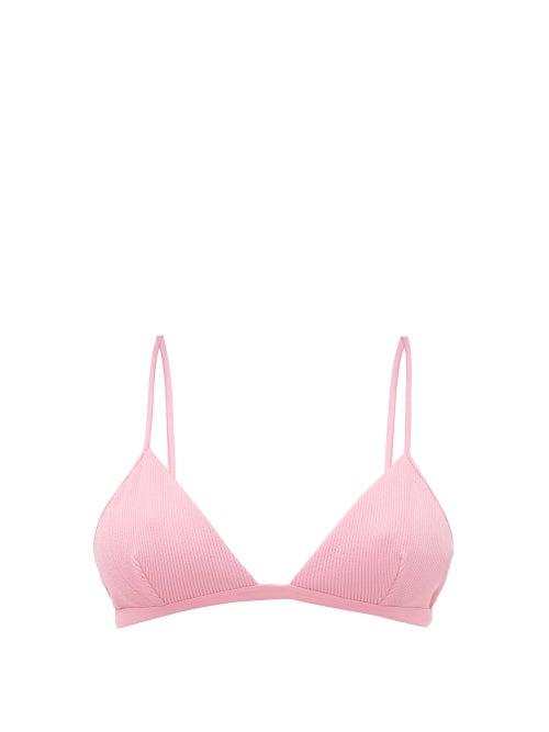 Matchesfashion.com Ganni - Triangle Bikini Top - Womens - Pink