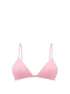 Matchesfashion.com Ganni - Triangle Bikini Top - Womens - Pink
