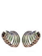 Lynn Ban Sonic Sapphire & Rhodium-plated Ear Cuffs