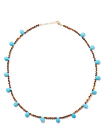 Jia Jia - Turquoise, Tiger's Eye & 14kt Gold Necklace - Womens - Multi