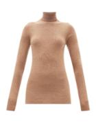 Ladies Rtw Wardrobe. Nyc - Release 05 Roll-neck Ribbed Merino-wool Sweater - Womens - Camel