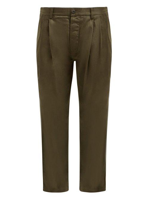 Matchesfashion.com Maharishi - Straight Leg Cotton Chino Trousers - Womens - Khaki