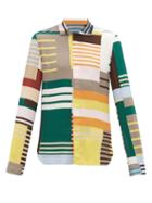 Matchesfashion.com Rick Owens - Abstract-stripe Crepe Shirt - Mens - Multi