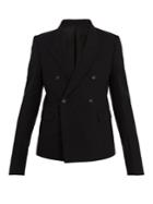 Rick Owens Double-breasted Peak-lapel Wool Blazer