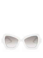 Matchesfashion.com Celine Eyewear - Butterfly Acetate Sunglasses - Womens - White