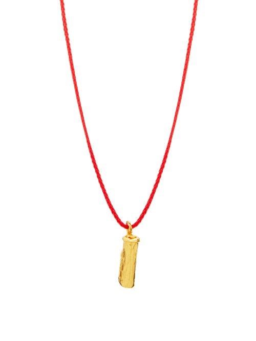 Matchesfashion.com Alighieri - The Molten Flask At Sunset Gold-plated Necklace - Womens - Red Gold