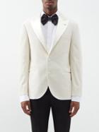 Brunello Cucinelli - Satin Lapel Cotton-corduroy Tuxedo Jacket - Mens - White