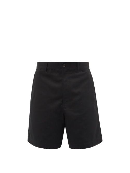 Acne Studios - Elasticated-waist Cotton-blend Twill Shorts - Mens - Black