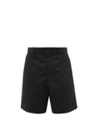 Acne Studios - Elasticated-waist Cotton-blend Twill Shorts - Mens - Black