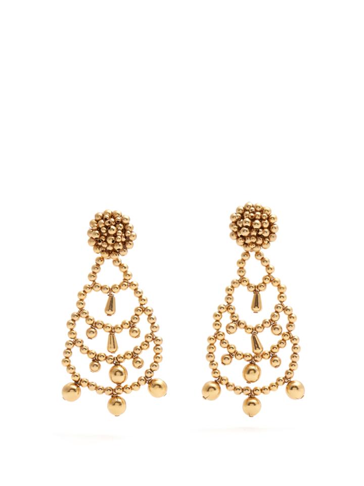 Sonia Rykiel Beaded-drop Clip-on Earrings