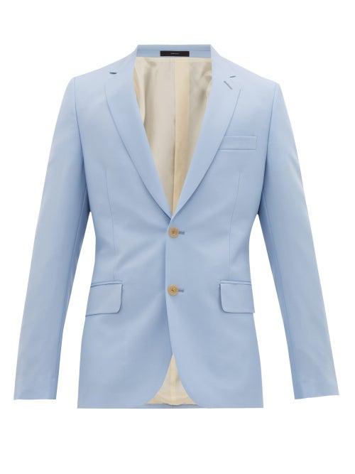 Matchesfashion.com Paul Smith - Soho-fit Single-breasted Wool-blend Jacket - Mens - Light Blue