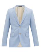 Matchesfashion.com Paul Smith - Soho-fit Single-breasted Wool-blend Jacket - Mens - Light Blue