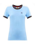 Matchesfashion.com Adidas X Wales Bonner - Logo-embroidered Cotton-blend Jersey T-shirt - Womens - Blue