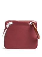 Matchesfashion.com Roksanda - Neneh Wooden Handle Leather Clutch - Womens - Burgundy