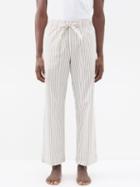 Tekla - Striped Organic-cotton Pyjama Trousers - Mens - Beige Stripe