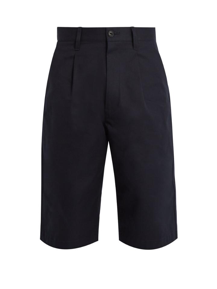 Junya Watanabe Pleat-detail Cotton-twill Shorts