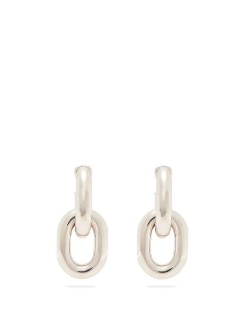 Matchesfashion.com Paco Rabanne - Chain Link Hoop Earrings - Womens - Silver