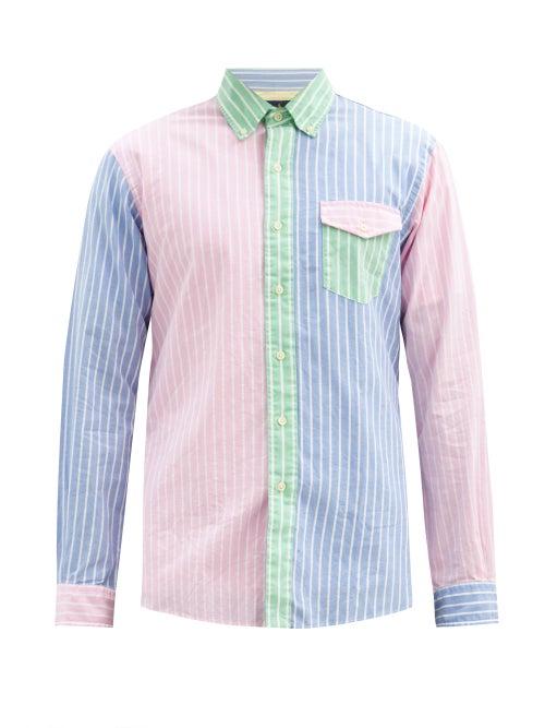 Matchesfashion.com Polo Ralph Lauren - Slim-fit Colour-block Cotton-oxford Shirt - Mens - Multi