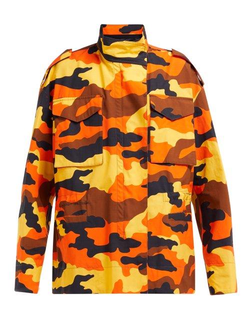 Matchesfashion.com Off-white - Camouflage Print Cotton Cargo Jacket - Womens - Brown Multi