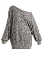 Matchesfashion.com Pepper & Mayne - Graces Off The Shoulder Fleece Sweater - Womens - Grey