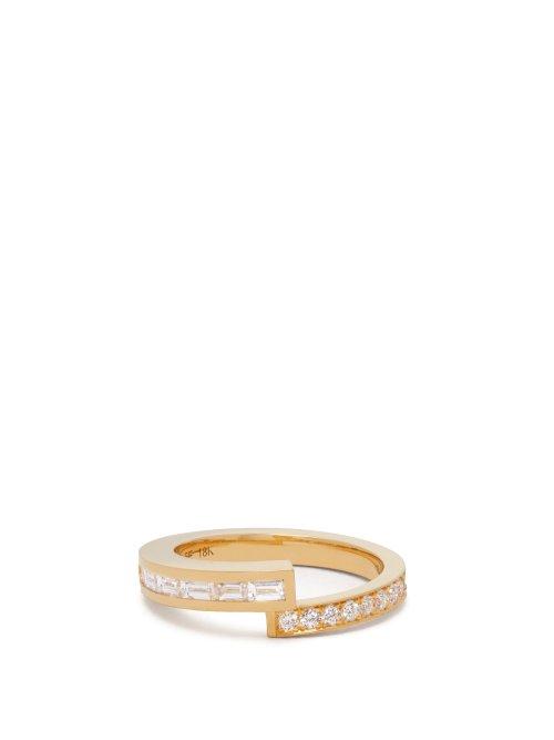 Matchesfashion.com Azlee - 18kt Gold & Baguette Diamond Ring - Womens - Gold