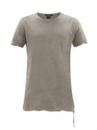 Matchesfashion.com Ksubi - Seeing Lines Cotton T Shirt - Mens - Grey