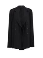 Matchesfashion.com Ann Demeulemeester - Single-breasted Wool-crepe Jacket - Womens - Black