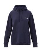 Matchesfashion.com Vetements - Logo Cotton-blend Hooded Sweatshirt - Womens - Navy