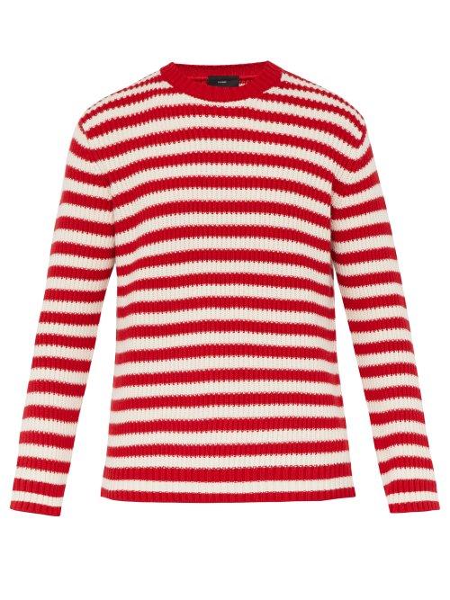 Matchesfashion.com Alanui - Stripe Jacquard Sweater - Mens - Red Multi