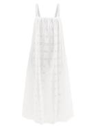 Matteau - Broderie-anglaise Organic-cotton Trapeze Dress - Womens - White