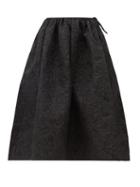 Matchesfashion.com Cecilie Bahnsen - Mala Floral-quilted Midi Skirt - Womens - Black