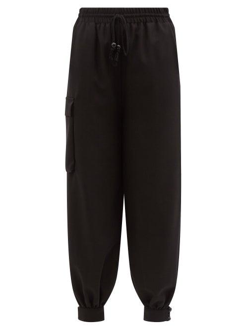 Palmer/harding Palmer//harding - Reaching Black Wool-twill Trousers - Womens - Black