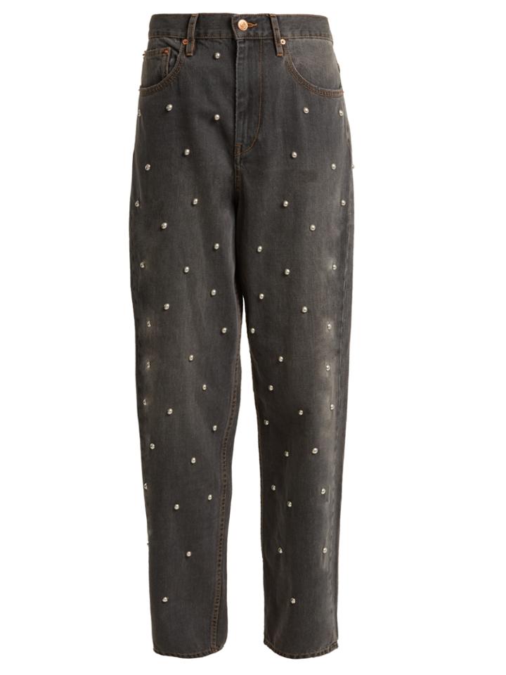 Isabel Marant Étoile Curt Stud-embellished Boyfriend Jeans
