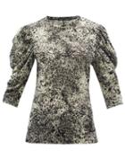 Ladies Rtw Proenza Schouler - Abstract-print Cotton Tissue-jersey T-shirt - Womens - Black Multi