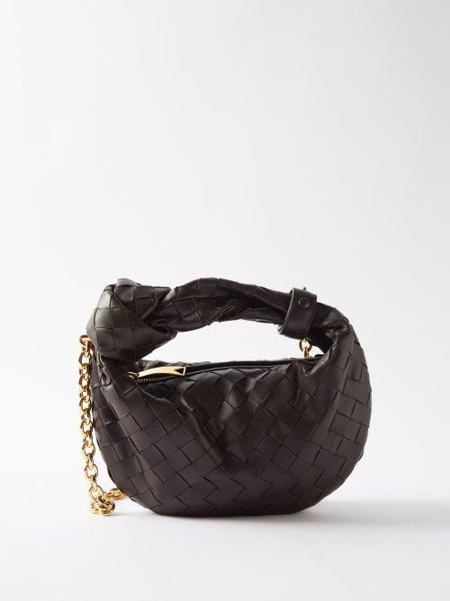 Bottega Veneta - Jodie Mini Chain-strap Leather Bag - Womens - Dark Brown
