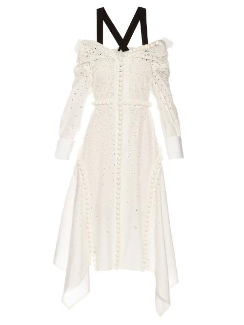 Proenza Schouler Off-the-shoulder Broderie-anglaise Dress