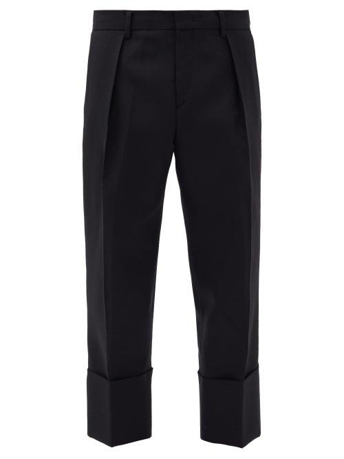 Matchesfashion.com Wooyoungmi - Cropped Wool Tailored Trousers - Mens - Black