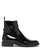 Matchesfashion.com Saint Laurent - Wraparound-strap Leather Ankle Boots - Womens - Black