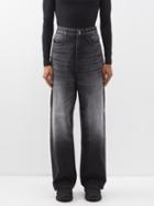 Givenchy - Faded-denim Wide-leg Jeans - Mens - Black White