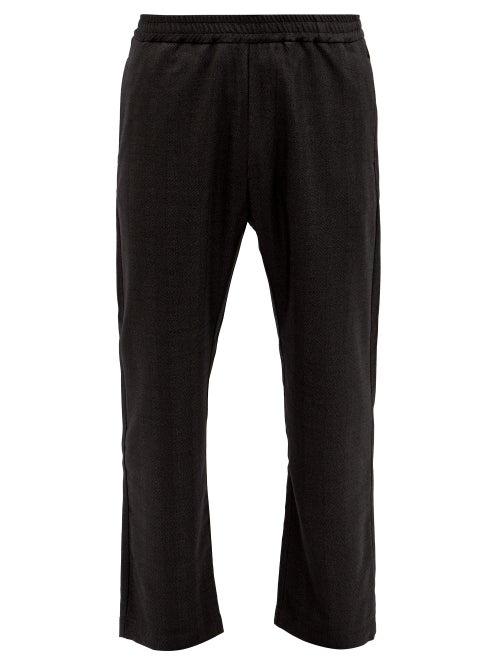 Matchesfashion.com Barena Venezia - Bativoga Elasticated-waist Wool-blend Trousers - Mens - Dark Grey