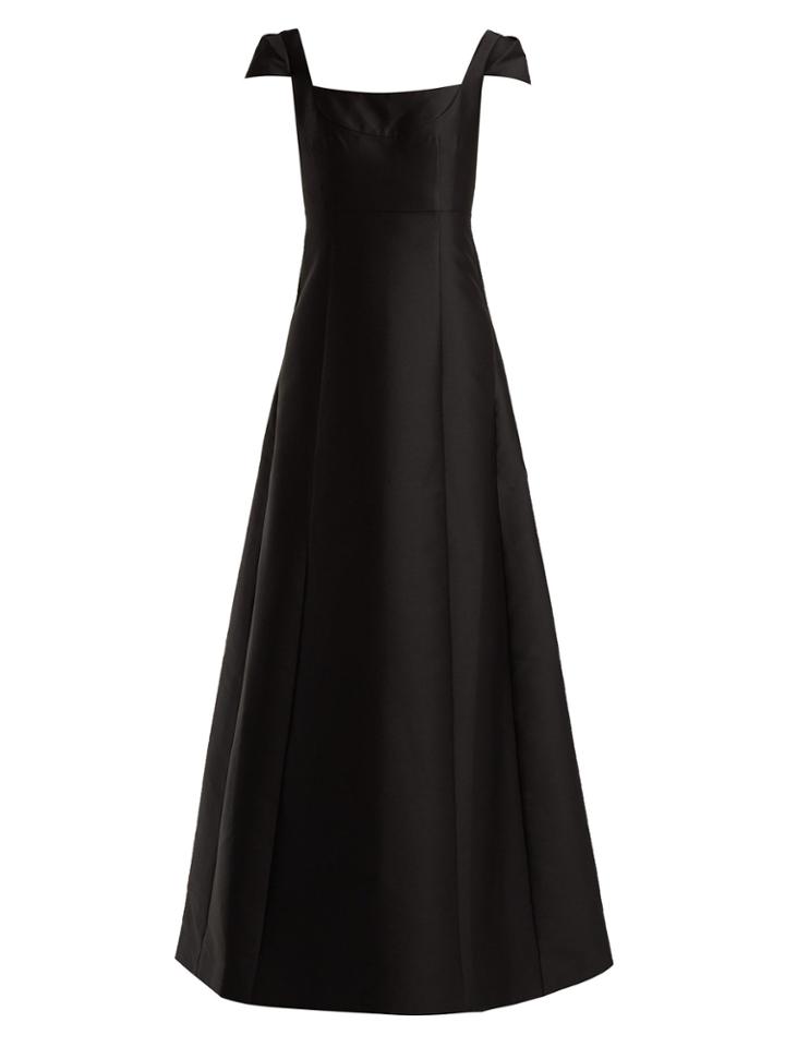 Vika Gazinskaya Cap-sleeved Taffeta Gown