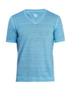 120 Lino V-neck Linen-jersey T-shirt