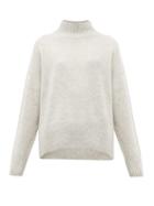 Matchesfashion.com Allude - High-neck Cashmere Sweater - Womens - Light Grey